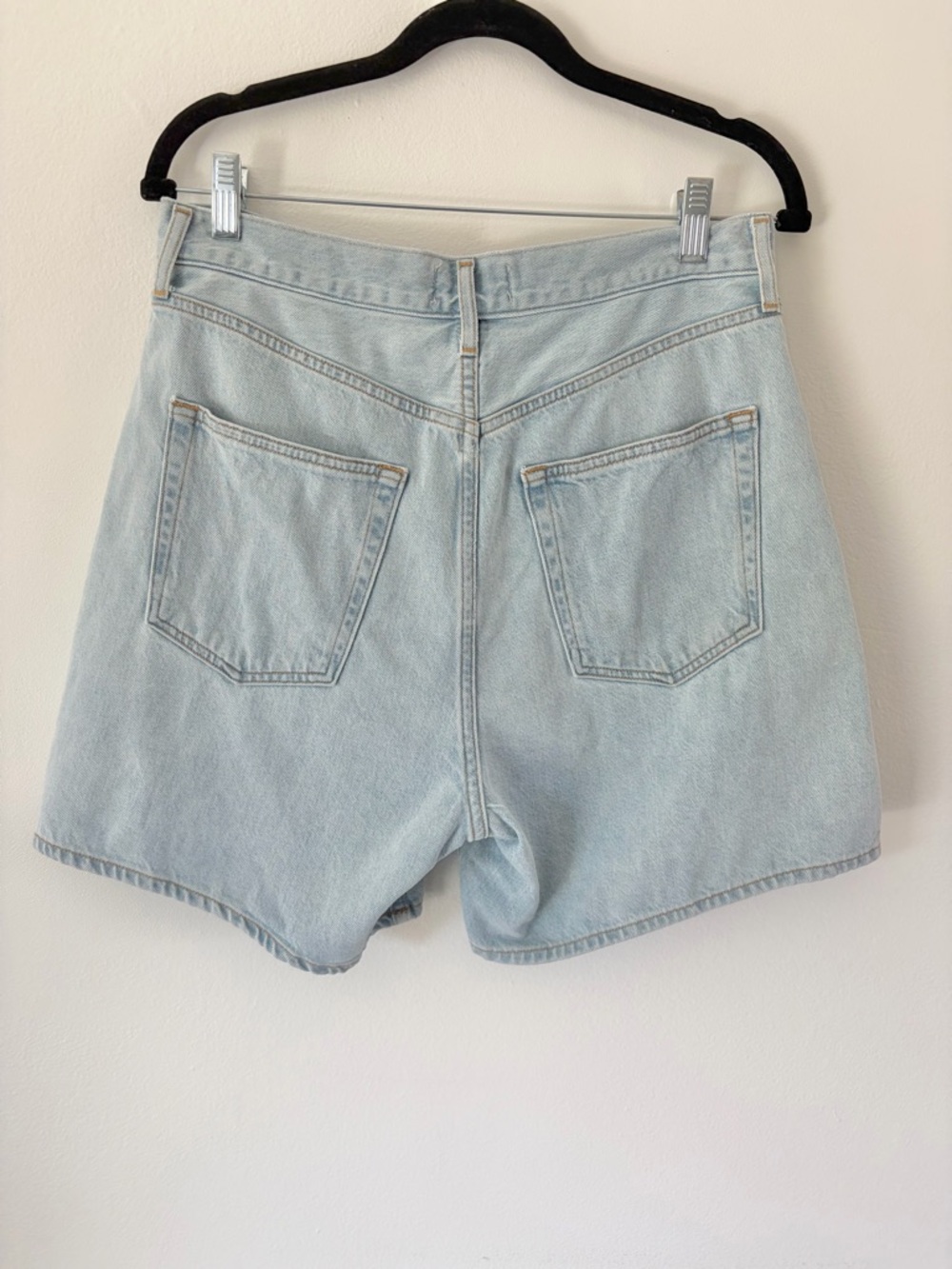 Agolde Light Wash High-Rise Jean Shorts - Picture 5 of 7
